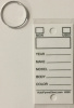 Key Tags with Rings Versa Fold Over White 